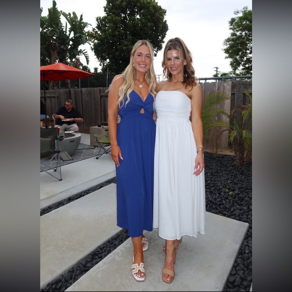 Petal & Pup White Strapless Sundress Wedding Guest